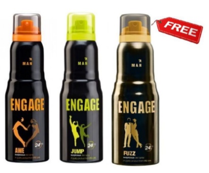 India Desire : Buy Engage Men Deodorant Pack Of 3 At Rs. 299 From Snapdeal [Flat 49% Off]